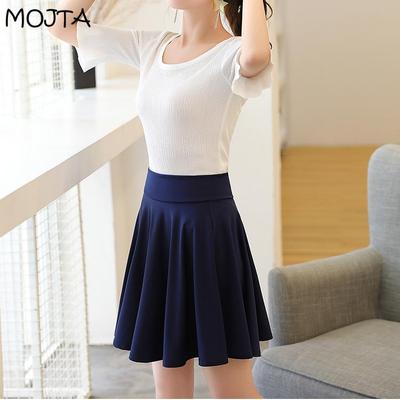 Летняя женская однотонная мини-юбка-карандаш с высокой талией, тонкая сексуальная короткая юбка