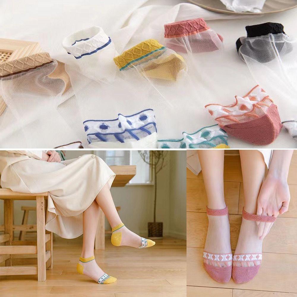 Creative Ultrathin Sock Transparent Women Ladies Short Socks Ankle Sock Spring Summer