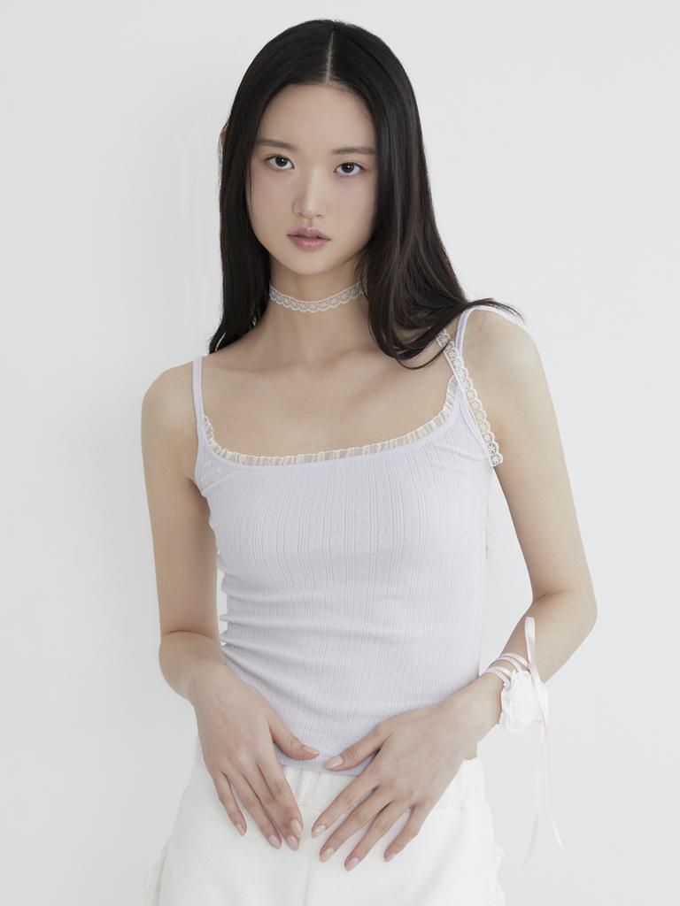 INNERMUSEUM Frill Lace Sleeveless (Blue)