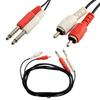 Адаптер RCA на 1/4, Кабель-адаптер RCA Male на 1/4 6,35 мм, 2 стереоджека 1/4 дюйма 6,35 мм TRS на 2 аудиолинии RCA Male