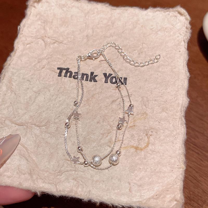 Elegant Starry Sky Double-Layer Bracelet: Versatile & Stylish Hand Jewelry for Women