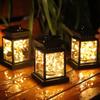 Solar Light Outdoor Garden Flickering Candle Lantern Lamp Solar Powered Hanging LED String Lights  for Patio Garden Decoration