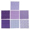 7 шт. 50x50 см Фиолетовая Цветочная Хлопковая Ткань для DIY Рукоделия Шитья Скрапбукинга Квилтинга Набор