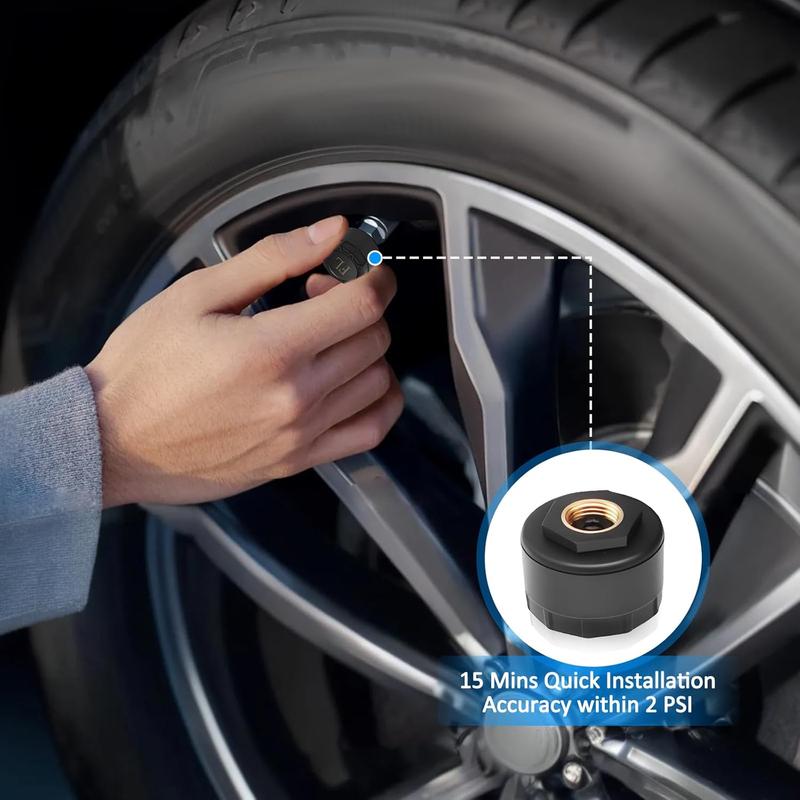 Беспроводная система мониторинга давления в шинах TPMS с USB для Android, сигнализация, свободная смена положения шин с 4 внешними датчиками