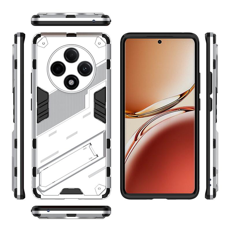For Oppo A2 A3 Pro Energy 5G Punk Armor Shockproof Bumper Rugged Rubberized PC Fitted Kickstand Case Stand Holder Cover Shell