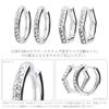 LOKUMI earrings made in Japan platinum Pt900 post Pt900 Compatible with metal allergies hoop hoop earrings catchless one touch Bijou pave rhinestone