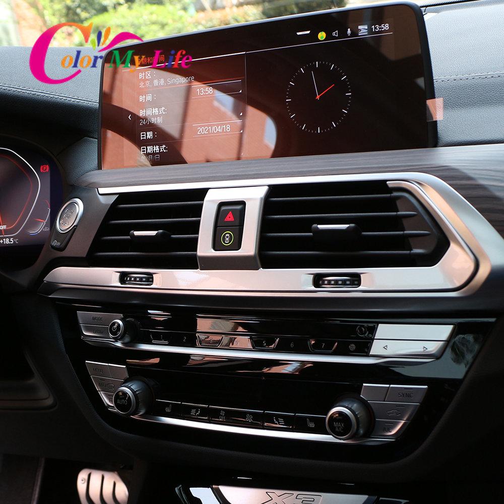 ABS Центральная консоль автомобиля Кондиционер Вентиляционная розетка Накладка Наклейка для BMW X3 G01 2018-2022 Автомобильный Стайлинг