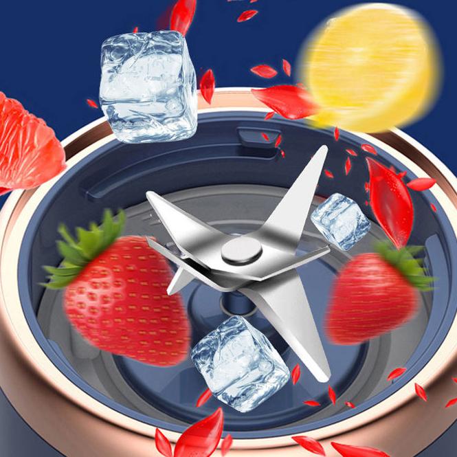 Портативная электрическая соковыжималка 400 мл, 6 лезвий, чашка для фруктового сока, USB перезаряжаемая автоматическая маленькая соковыжималка, блендер для смузи, кухонный комбайн