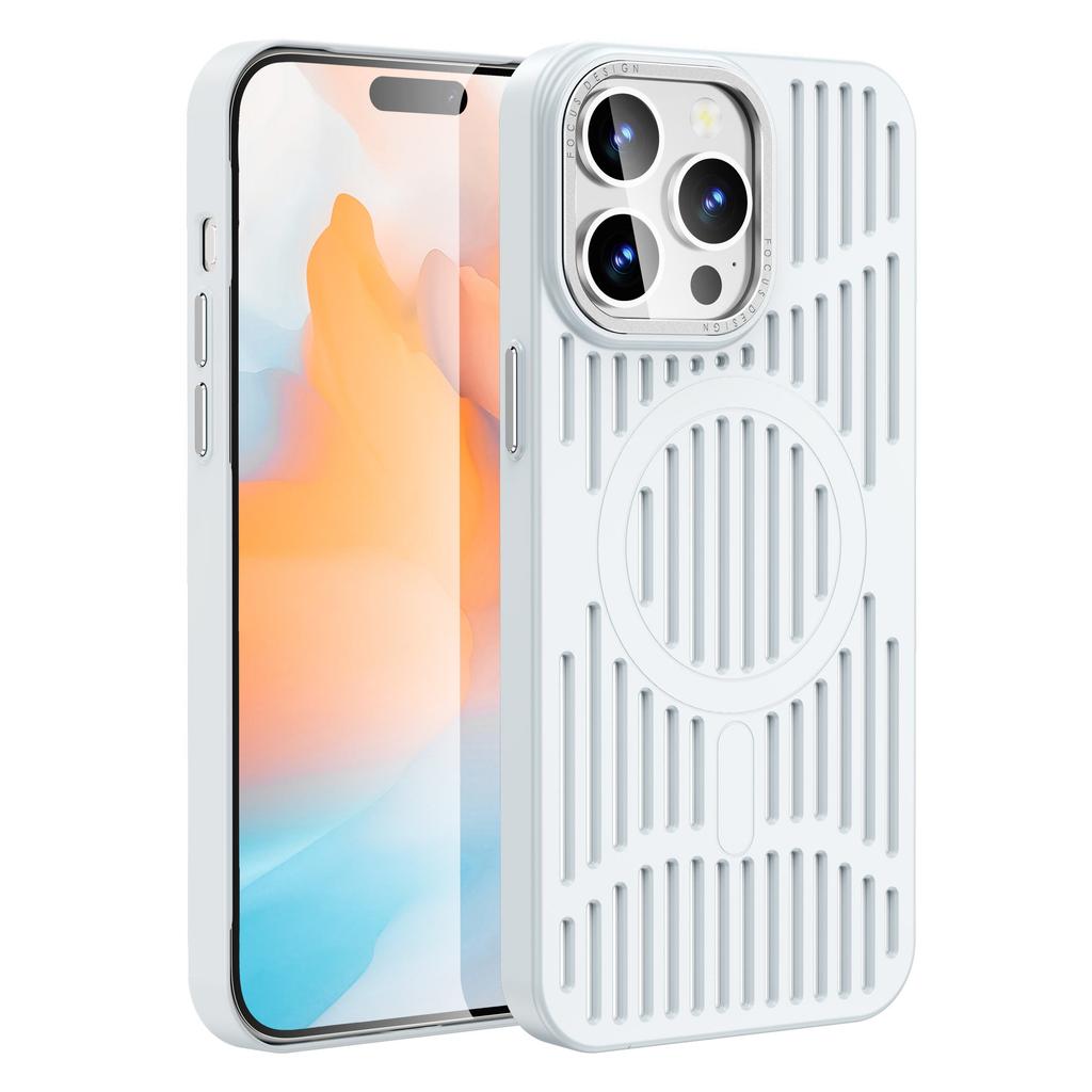Magnetic Cooling Phone Case For iPhone 16 Pro Max 15 Pro 14 Plus 13 12 Anti-drop Magesafe Wireless charging Silicone Phone Cover