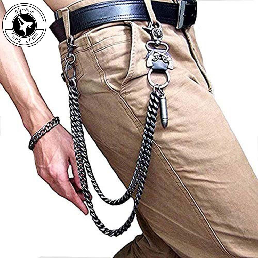 1PCS Pants Chain Jeans Chain Wallet Chain for Men Punk Skull Trousers Chain Keychain Bullet Biker Chain
