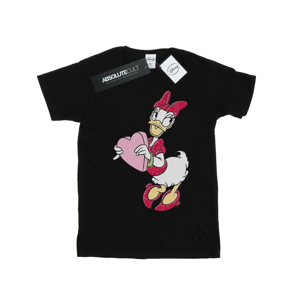 Disney Mens Daisy Duck Love Heart T-Shirt