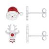 Серьги - LÉA &; АРТУР - Санта Клаус и; Олень - Серебро 925 - Ребенок - Асимметричный