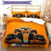 3pcs Landos Norris Racing1 Design Cover Set - HD Printed Bedding with 1 Cover and 2 Pillowcases - Perfect for Home and Dorm Decor