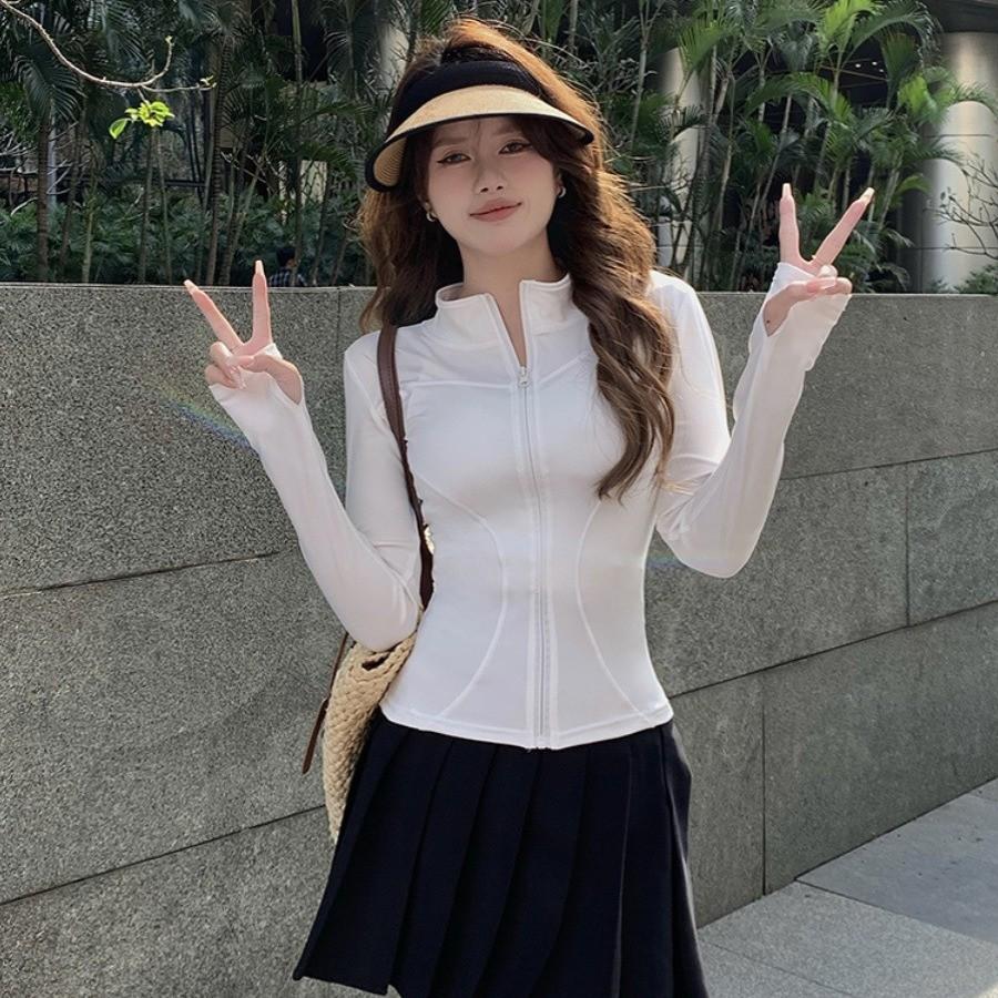 Женский тонкий кардиган Ice Silk с защитой от солнца UPF50+ и капюшоном для летней йоги