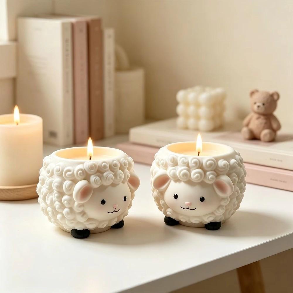 Soft Silicone Animal Statue Mold Handmade Reusable Candle Mold Sheep Silicone Mold Home Decoration
