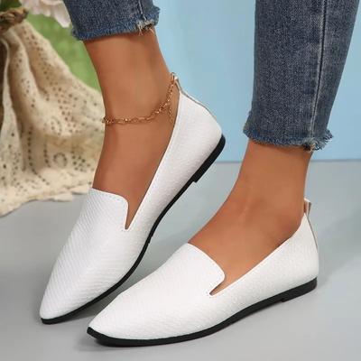 Женская обувь 2025 года, женские туфли на плоской подошве, повседневные туфли на плоской подошве, с острым носком, мягкая подошва, однотонные туфли больших размеров для женщин, Zapatos