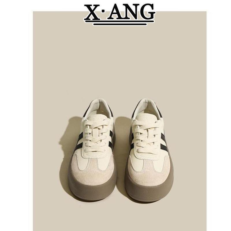 Кожаная платформа женская весна новая мода классические универсальные повседневные спортивные кеды