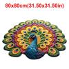 Soft Peacock Carpet Special-shaped Door Gasket Durable Blanket  for Living Room Tea Table Bedside