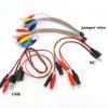 Double Jumper Wire USB DC Male Female Plug To Crocodile Alligator Cilps Test Lead Cable Jack Probe Electric Tool Connector Cord