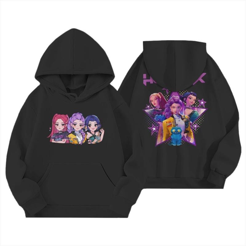 Children's Hooded Sweatshirt Wizard Sisters Cartoon Cute Print Winter Fashion Warm Sweatshirts