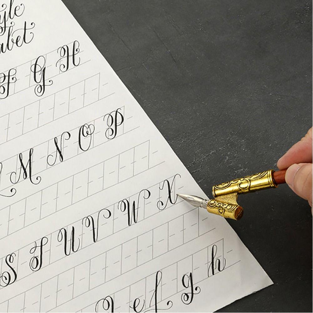 1pcs Dipped Ink Calligraphy Pen Vintage Signature Pen High Quality Dip Pen  Comic Design