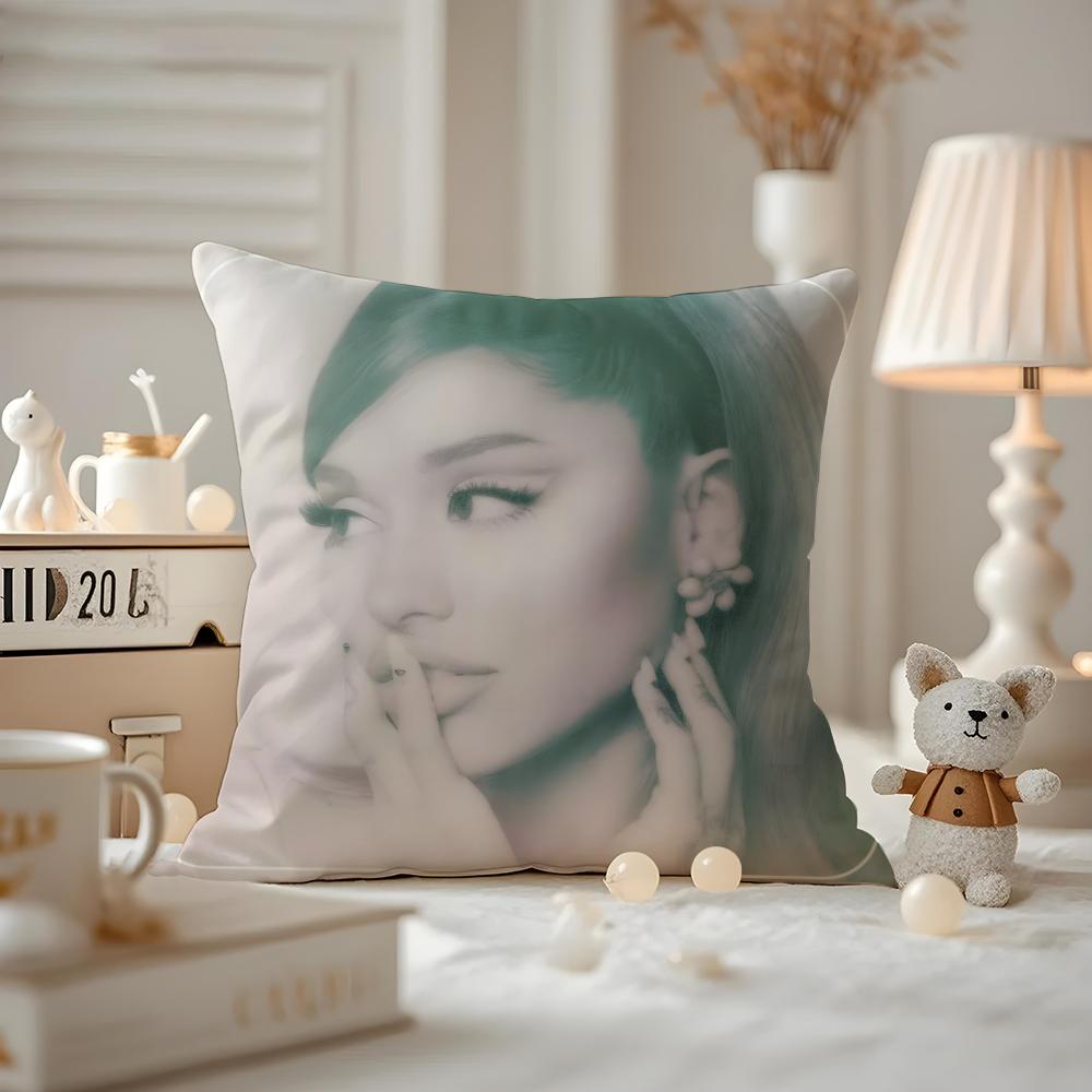 A-A-Ariana Grande Album Cushion Cover Pattern Printed Pillowcase For Living Room Sofa Cushion Cover & Bedroom Decor