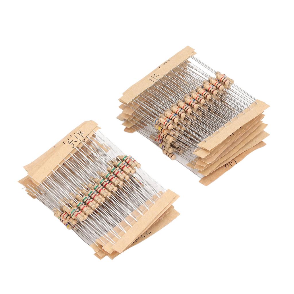 300PCS Carbon Film Resistors Assortment 12W 5percent  Tolerance 10R to 1M Electronic Resistor for