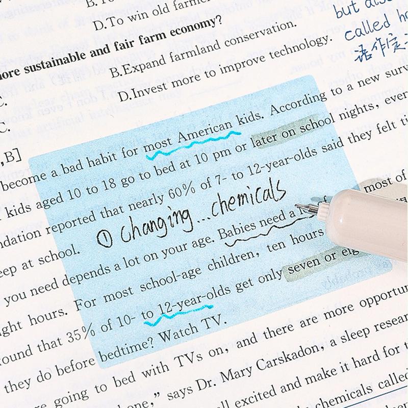 105 листов Выдвижные липкие заметки Портативные липкие заметки Прозрачные цветные липкие заметки Водонепроницаемые самоклеящиеся липкие заметки