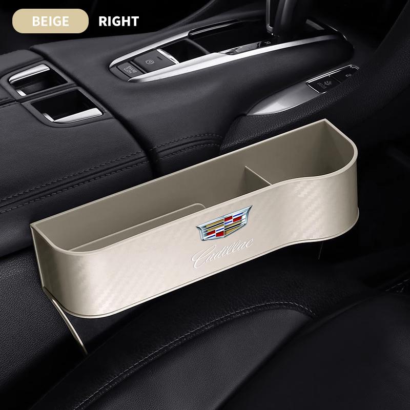 1pcs Car Carbon Fiber Pattern Seat Storage Box for Cadillac CT5 STS XLR CT4 GT4 SLS SLR XT6 Escalade XT4 XT5 SRX XTS ELR BLS