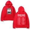 Bruno Mars Romantic Tour Hoodie Pop Soul Concert Hooded Retro Music Fan Merch  Tour Outfit  Autumn/Winter Clothing Fleece Hooded Mens womens clothes