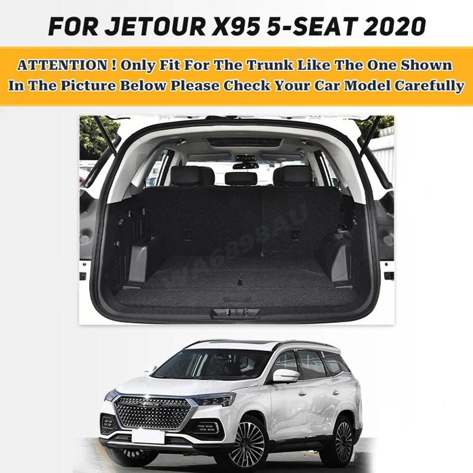 Wearing-Resistant PU Leather Car Trunk Mat For Jetour X95 5-Seat 2020 Anti Dirty Durable Carpet Protective Pad
