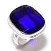 London Blue Topaz Gemstone Handmade 925 Sterling Silver Jewelry Ring Size10 Z1j97