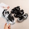 Children's Dad Shoes 2025 Autumn New Korean Version Bow Girls Sports Shoes Fashion Light Boys Running Shoes