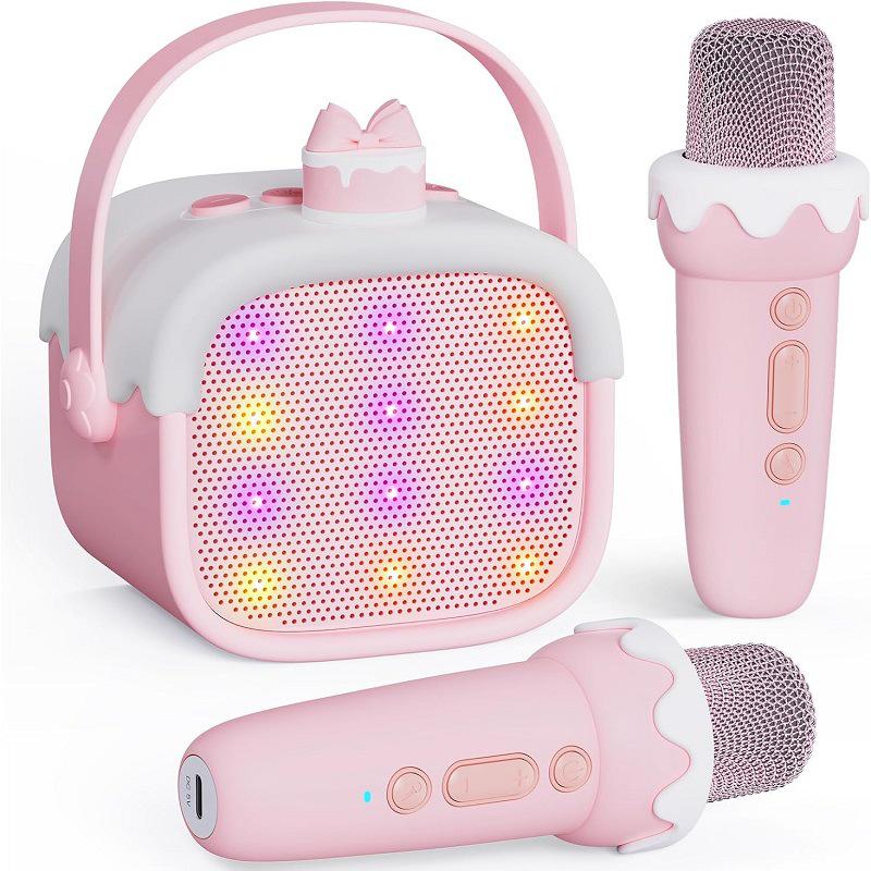 Bluetooth Wireless Microphone with Built-in Speaker, Home KTV Subwoofer, All-in-One Karaoke System
