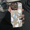 Синий Чехол-Звезда Ракушка для Телефона Для IPhone 16 15 14 13 12 11 Pro Max Матовый Жесткий Задний Чехол Для Iphone 16 Pro 16E Чехол Cover Funda