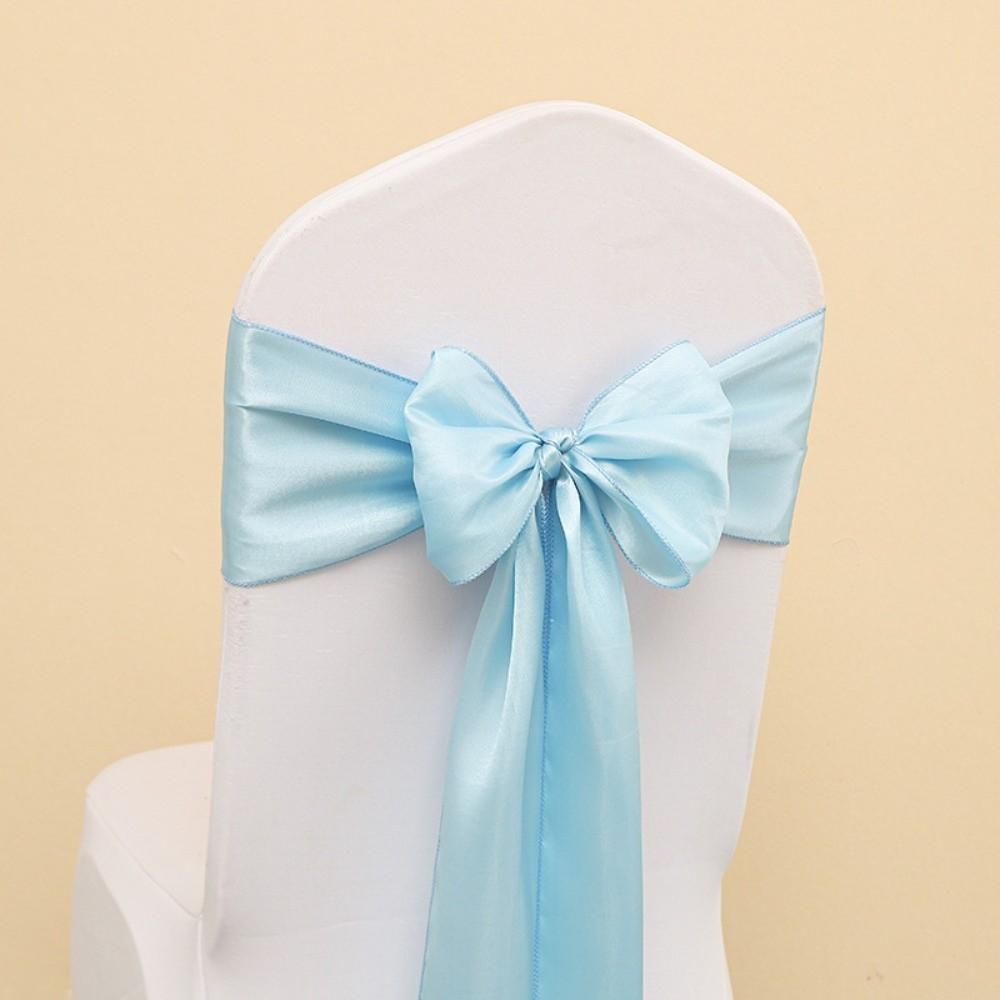 Elegant Design Satin Chair Sashes Butterfly Ties Chair Cover Decoration Festival Celebration