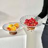 Transparent Fruit Plate Decorative Crystal Snack Platter Exquisite Dry Fruit Placed Tray  Tea Table