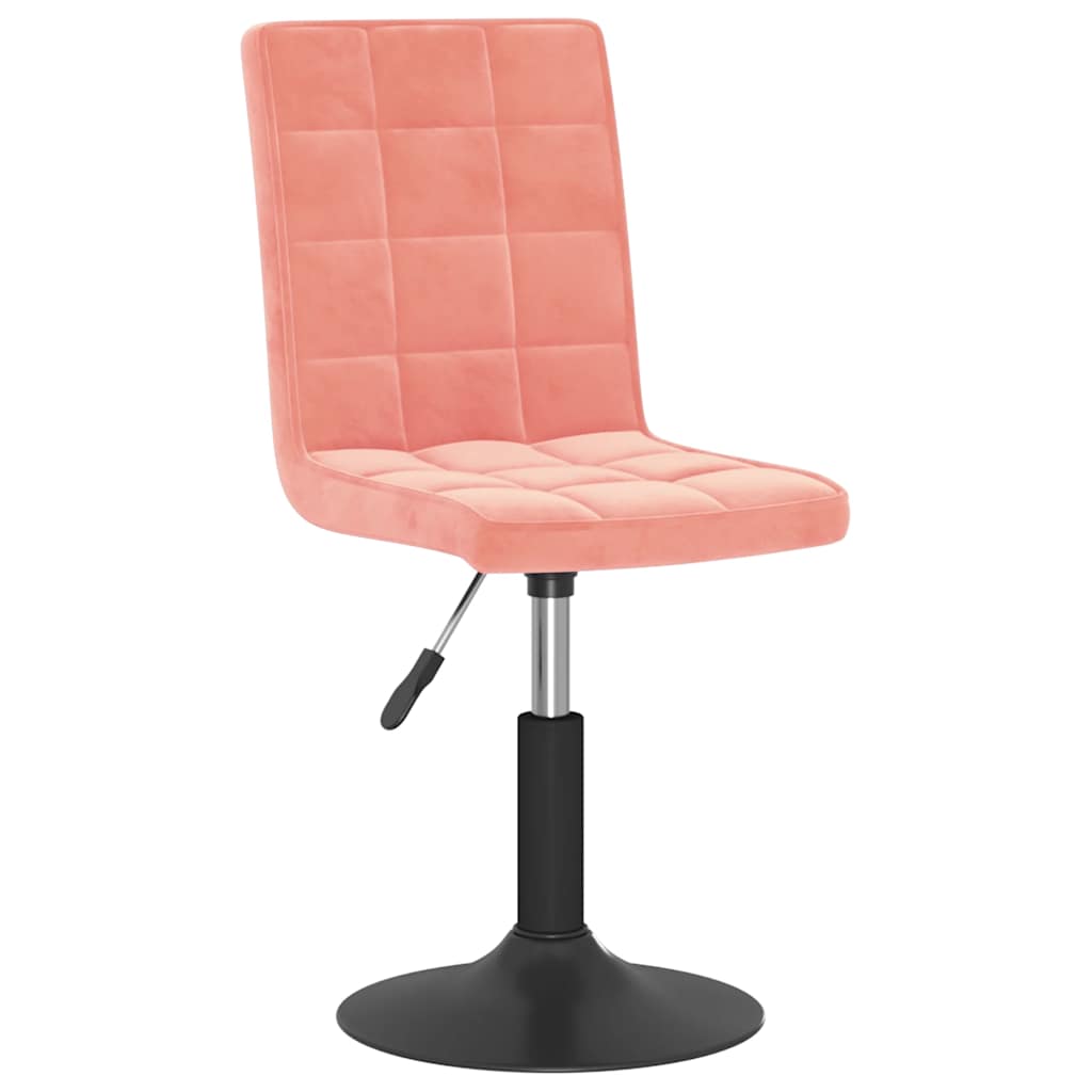 Dining Chairs 2 pcs Swivel Pink Velvet