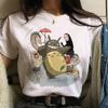 Studio Ghibli Spirited Away Hayao Miyazaki Kawaii Print T -Shirt Women Harajuku Aesthetic Tshirt White Tops Anime Female T Shirt