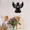 Charming Christmas Angel Metal Wall Piece - Ideal Metal Sculpture and Silhouette for Housewarming Gifts and Restaurant Decor
