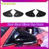 For KIA Stinger 2018-2025 Auto Car Body Side Door Rearview Mirror Cover Sticker Trim ABS Carbon Fiber Style Gloss Black