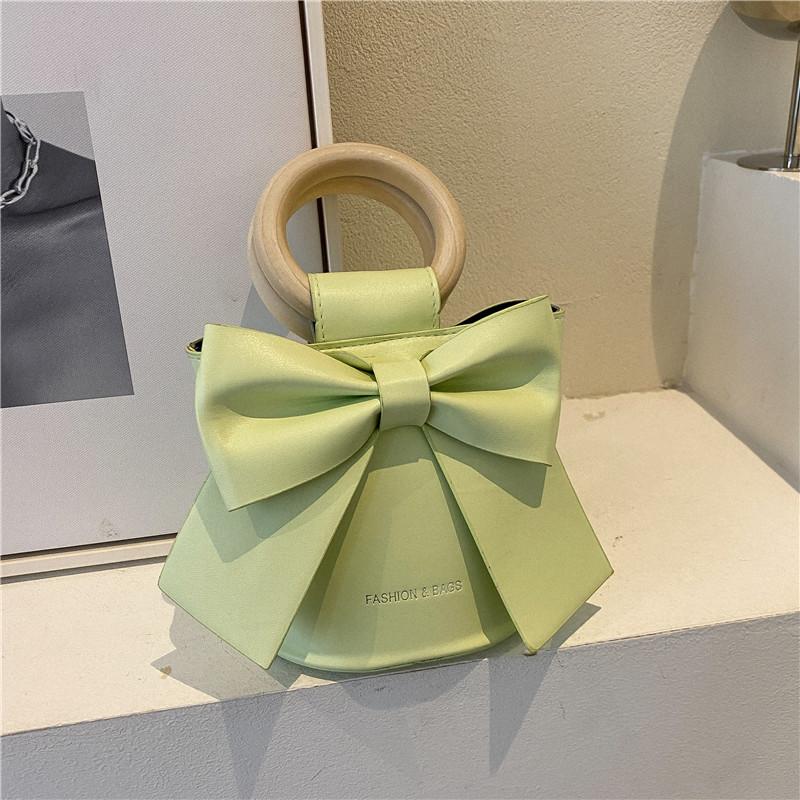 Мини-сумочка Sweet Bow Tie от дизайнера, кожаная сумка-ведро через плечо, женская модная сумка класса люкс, женская сумка-тоут.