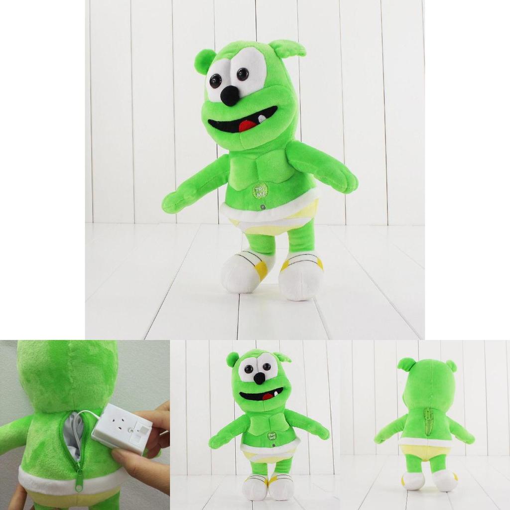 Charming Singing Gummy Bear Plush Doll Ultra Soft Crystal Fabric Stuffed Animal Gift