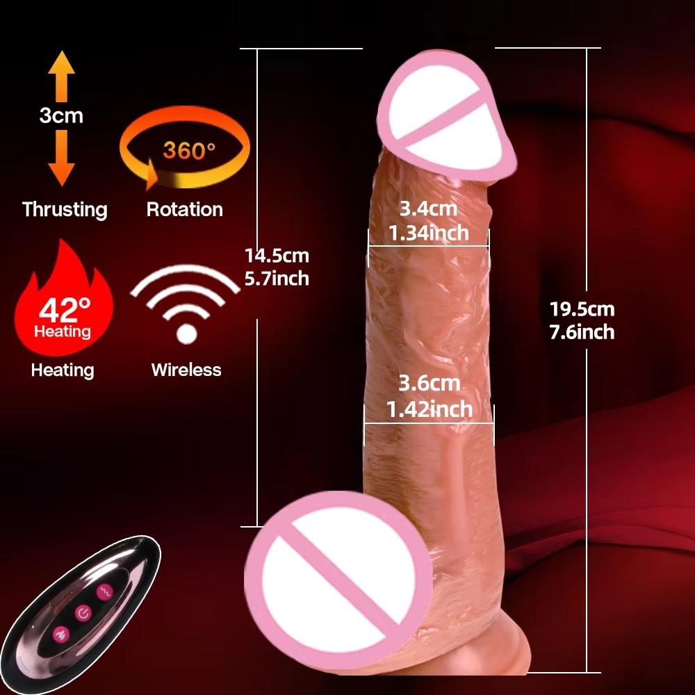 Реалистичный дилдо анальный вибратор растягивающийся нагреваемый член киска мастурбатор сексуальные игрушки для взрослых пенис гей секс большой пенис толкающий 18