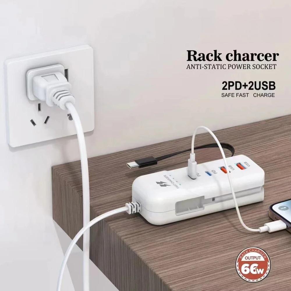 USB-зарядное устройство PD Type C Быстрая зарядка Быстрые настенные зарядные устройства Многопортовый USB-концентратор Адаптер для мобильного телефона Вилка ЕС/США USB Type C Быстрая зарядка