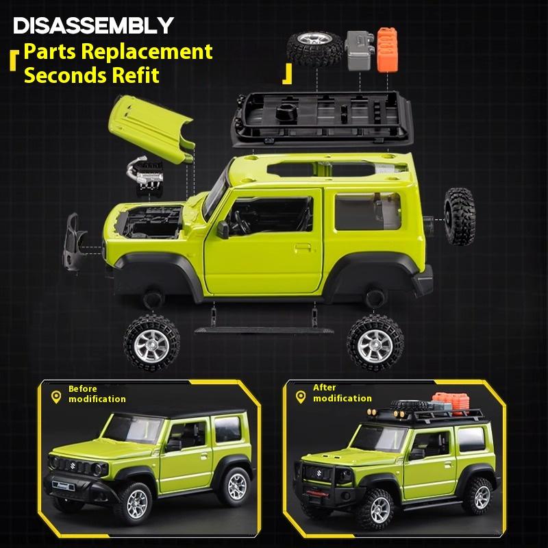 ОСО 1:32 Suzuki Jimny Сборная версия Литой металлический модель-конструктор Автомобильная игрушка Украшения Декоративное модное украшение В подарок другу