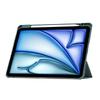 For iPad Air 11 (2025)/(2024) Case Clear Acrylic Leather Tablet Cover Support Auto Sleep/Wake