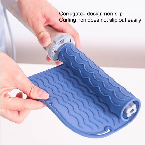 Silicone Pad Non-deformable Protective Solid Color Useful Hair Flat Iron Heat Insulation Mat Salon Use
