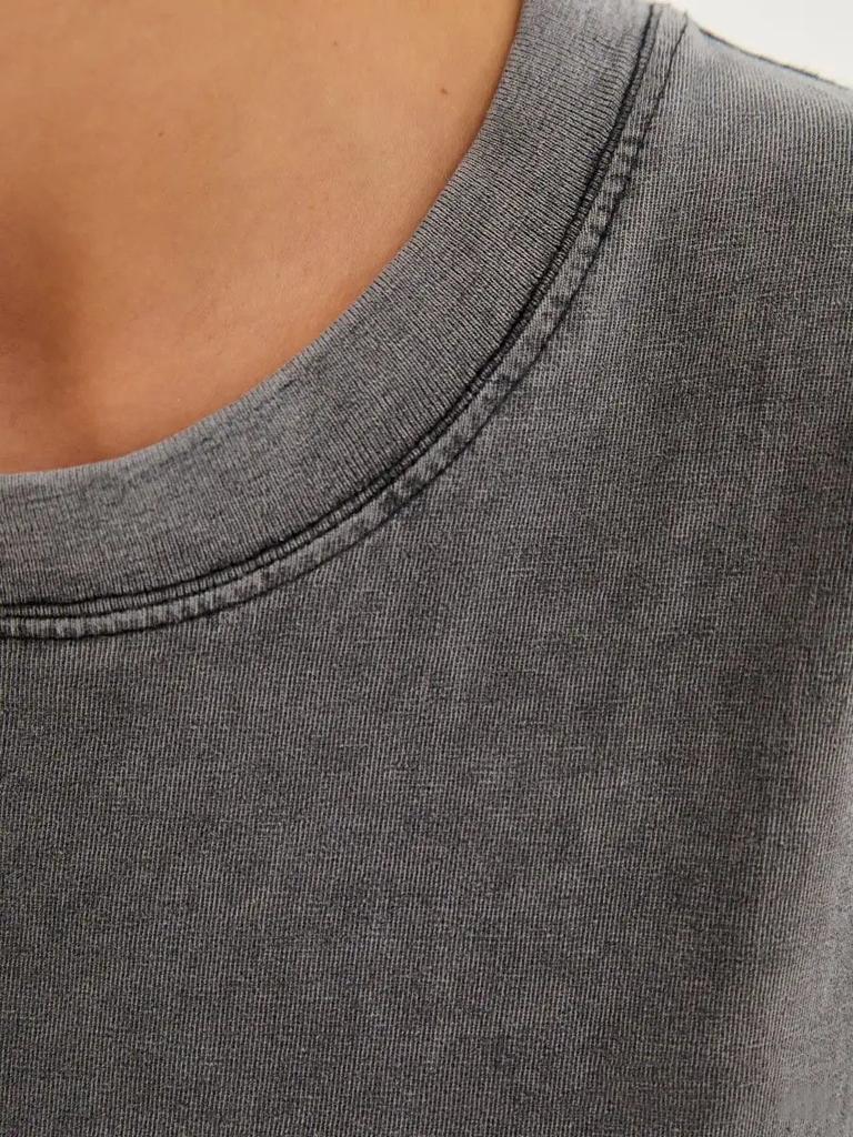 2025 Весна и лето Однотонная футболка женская стираная Do Old Batik Топы хлопковые с короткими рукавами молодежная женская одежда