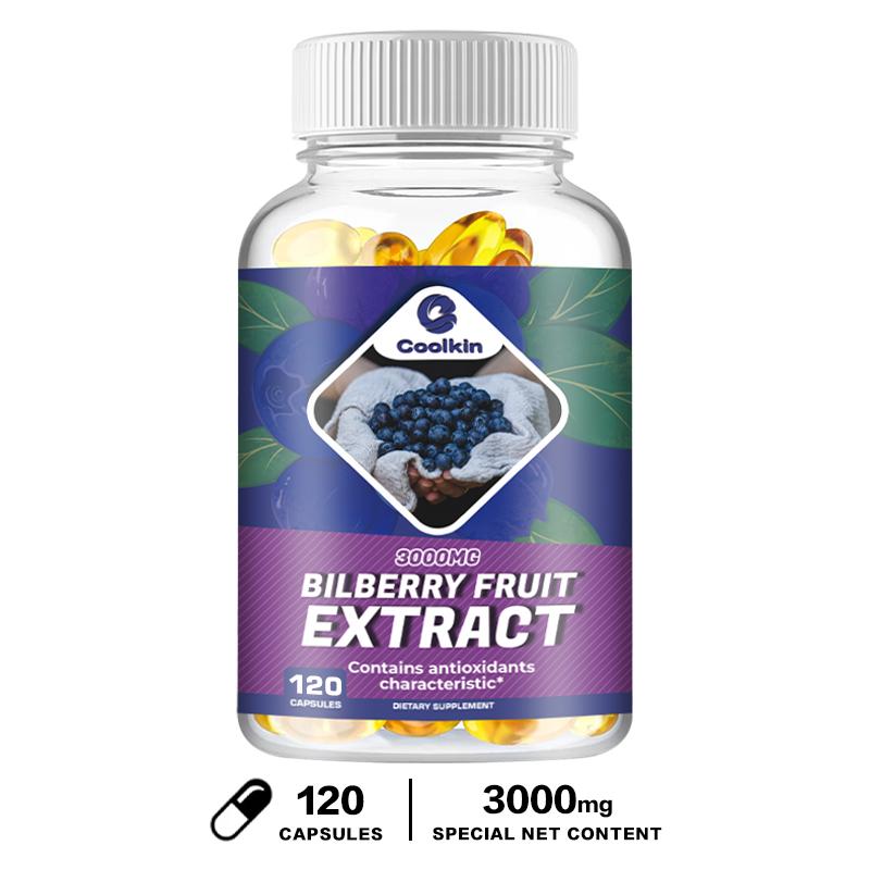 Coolkin - Bilberry Fruit Extract Capsules - Eye Health - Antioxidant Properties